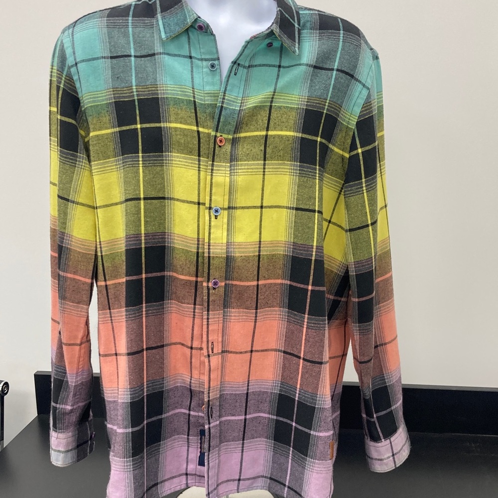 Scotch & Soda Colorful Plaid Button Down Shirt XL